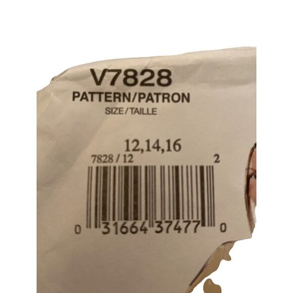 Sewing Pattern Vogue V7828 Fitted Wrap Blouse 12 14 16 - Picture 3 of 7